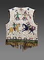Man’s Vest, Native-tanned leather, glass beads, pigment, Oglala Lakota (Teton Sioux), probably